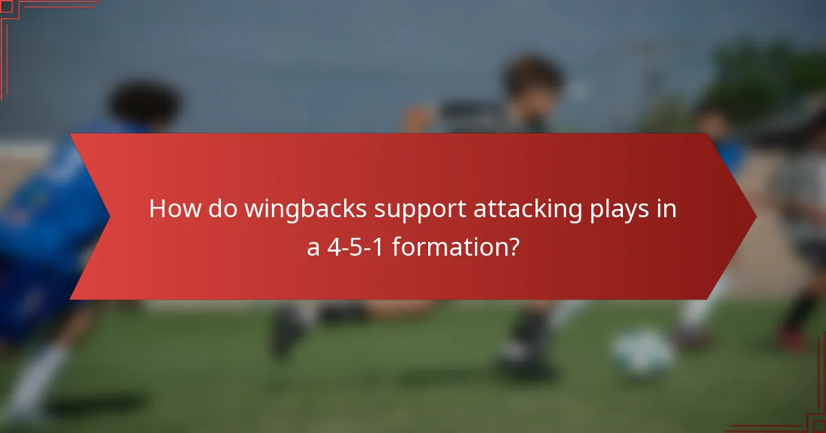 How do wingbacks support attacking plays in a 4-5-1 formation?